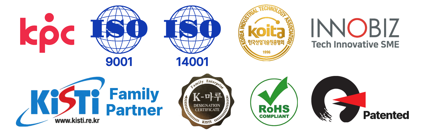 ISO 9001 · ISO 14001 · UL · CE · ECO · Trade Marks